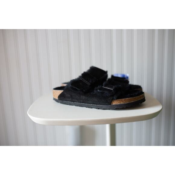 Birkenstock Arizona Shearling Suede Leather Sandal 37 NWT - Picture 2 of 4